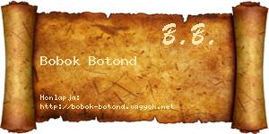 Bobok Botond névjegykártya