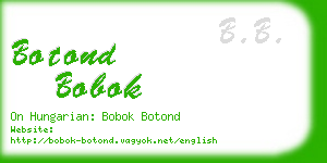 botond bobok business card